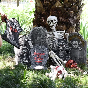 cadılar bayramı partisi dekorasyon mezar taşı granit mezar taşı bahçe dekorasyon Kafatası korku Perili ev dekor korkutmak çocuk Malzemeleri
