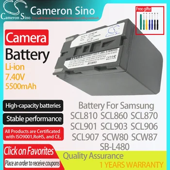 CameronSino Pil Samsung SCL810 SCL860 SCL870 SCL901 SCL903 SCL906 SCL907 SCW80 SCW87 uyar Samsung SB-L480 kamera pil