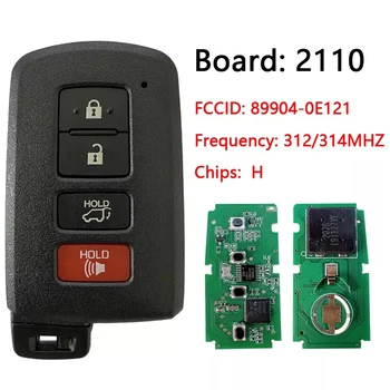 CN007157 Satış Sonrası 4 Düğme akıllı anahtar İle 2014-2019 Toyota Highlander İçin 312Mhz PN 89904-0E121 HYQ14FBA (AG Kartı)