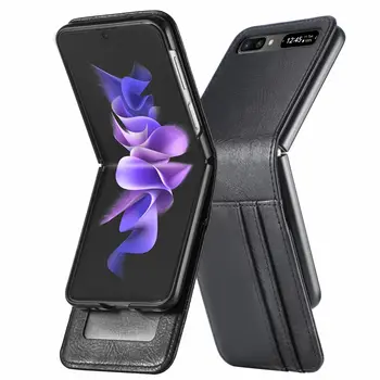Cüzdan Fonksiyonu Deri Çanta samsung kılıfı Galaxy Z Flip 4 5G Flip3 Flip 3 Flip4 Darbeye Dayanıklı Tam koruma kapağı Coque Çapa