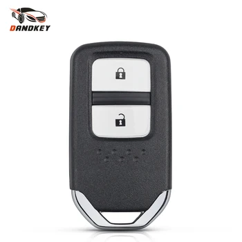 Dandkey Yedek Honda FİT Caz VEZEL XRV Araba Aksesuarları 2 Düğmeler Akıllı Uzaktan Anahtar Kabuk Otomatik Ekleme Anahtar HON66 Bıçak