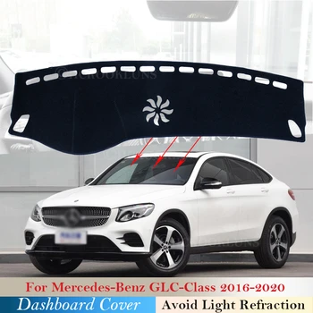 Dashboard Kapak Koruyucu Ped Mercedes Benz GLC Sınıfı Coupe X253 C253 2016 ~ 2020 Araba Aksesuarları Güneşlik Halı 300 200 220