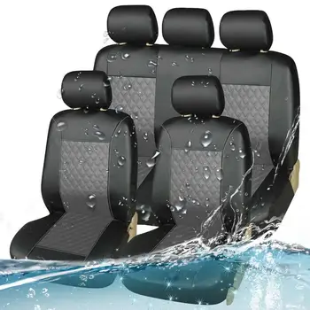 Dayanıklı Deri klozet kapağı s Su Geçirmez Yumuşak PU sandalye kılıfı Arabalar İçin Konfor Oto İç klozet kapağı Araba Aksesuarları 9 Adet Set