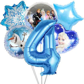 Disney Dondurulmuş Elsa Olaf Folyo Balonlar Yıldız Kar Tanesi Globos Çocuklar Şişme Oyuncaklar Doğum Günü Partisi Süslemeleri Yıldönümü Malzemeleri