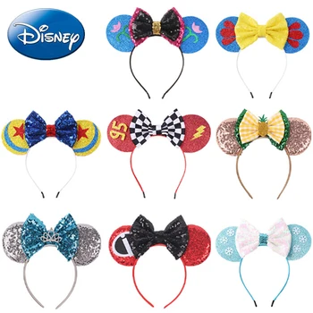 Disney Güzel Kızlar Yaylar Minnie Mickey Kafa Bandı Kulaklar Saç Aksesuarları Çocuk Kadın Kafa Aksesuarları Headdress Kafa Bandı Parti 