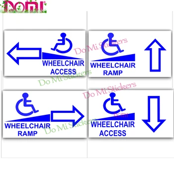 DOMI Tekerlekli Sandalye Rampası Erişim Etiket İşareti Engelli Engelli Hareketlilik İleri Ok, Hareketlilik-Ön Arka Sol Sağ Ok