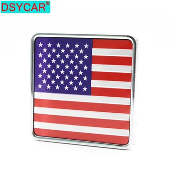 DSYCAR 3D Metal ABD Amerika Bayrağı Araba Gövde Yan Çamurluk Arka bagaj amblemi Rozeti Çıkartmalar, takım elbise için tüm araba, araba aksesuarları