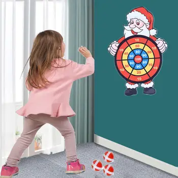 Duvara monte Noel Noel Baba çocuk yapışkan uçan top hedef Dart tahtası hediye