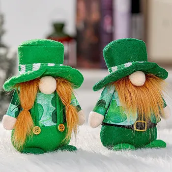El yapımı Elf Meçhul Bebek Dekorasyon Paskalya Cüceler Gonk Festivali Malzemeleri Yeşil sevgililer Günü Süslemeleri