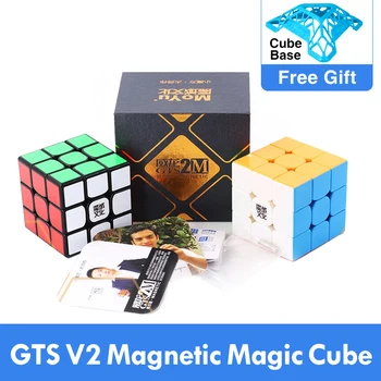 En iyi MoYu Weilong GTS V2 M Manyetik 3x3x3 GTS2M Sihirli Küp Profesyonel WCA GTS2 M 3x3 Cubing Hız magico cubo eğitici oyuncak