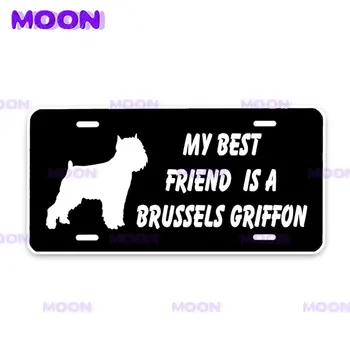 En İyi Arkadaşım Bir Brüksel Griffon Köpek Araba Tampon Pencere Su Geçirmez PVC Sticker Çıkartma Araba Aksesuarları
