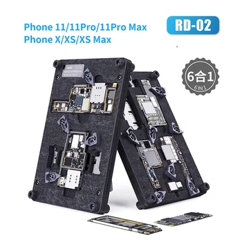 Evrensel QİANLİ RD02 6in1 PCB Tutucu Cep Telefonu Anakart Sabitleme Fikstür iPhone X-11Pro Max Sökme Kaynak Araçları