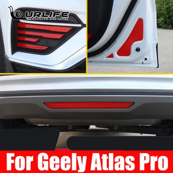 Geely Atlas Pro Azkarra 2021 2022 2023 Araba Vücut Yansıtıcı Sticker Kapı Tampon Far Işık Dış Kapak Aksesuarları 