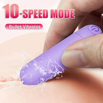 Güçlü kurşun vibratör Kadınlar için Klitoris Stimülatörü Masaj Dilsiz Yapay Penis Vibratörler USB Şarj Edilebilir Yetişkin Seks Oyuncakları Kadınlar için