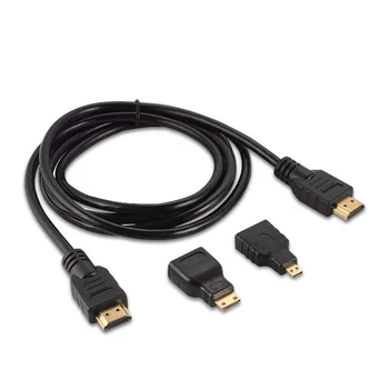 HDMI uyumlu Adaptör Yüksek Kaliteli Mini Mikro HDMI Konektörü 1.5 Metre 4K HD Kablo için Uygun PS3 HDTV DVD XBOX PC Pro