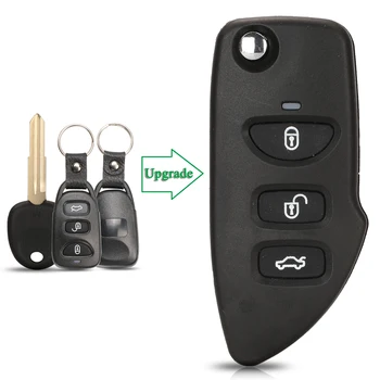 jingyuqin 3 Düğmeler Modifiye Uzaktan Araba Anahtarı Kabuk Durumda Fob Hyundai Santa Sonica Trajet XG Fit KİA Sorento 2002-2009