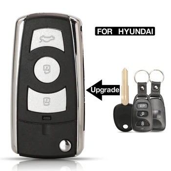 jingyuqin Uzaktan Katlanır Araba Anahtarı Kabuk Kapak Kılıf modifiye Hyundai Coupe İçin Yenilik Aceent (X3) KİA Visto Cerato Sportage