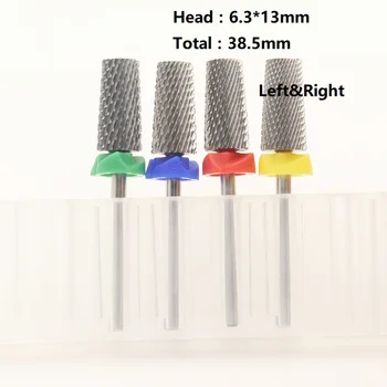 Kalite!Sol ve Sağ 5İn1 Tungsten Karbür Tırnak Matkap Ucu Freze Elektrikli Manikür Makinesi Ekipmanları Manikür Temiz Çapak Diş