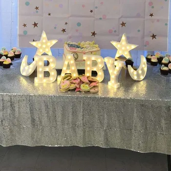 Kalp yıldız ışığı çocuk erkek kız ilk Doğum Günü Partisi bebek duş Noel düğün masa Centerpieces Dekorasyon favor Hediye