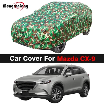 Kamuflaj Tam araba kılıfı Mazda CX - 9 CX9 Su Geçirmez SUV Anti-UV Güneş Gölge Kar Yağmur koruma kapağı Toz Geçirmez