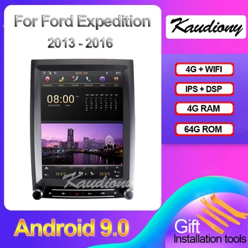 Kaudıony Tesla Tarzı Android 9 Ford Expedition İçin otomobil radyosu GPS Navigasyon araç DVD oynatıcı Multimedya Oynatıcı DSP Stereo 4G 2013-2016