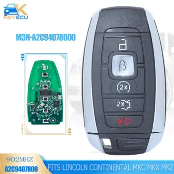 KEYECU M3N-A2C94078000 902 MHz Uzaktan Anahtar Lincoln Continental için MKC MKX MKZ Navigator
