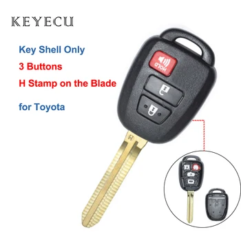 Keyecu Yedek Uzaktan Anahtar Shell Kılıf Kapak 3 Düğmeler Toyota HYQ12BDM H Harfi ile Bıçak
