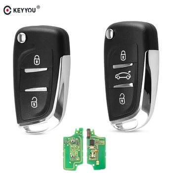 KEYYOU Modifiye Araba Uzaktan Anahtar CİTROEN C1 C2 C3 C4 C5 Berlingo Picasso Araç Kontrol Alarmı (CE0536 ASK 2/3BT VA2/HU83)
