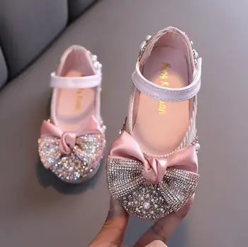 Kızlar Ayakkabı İnciler Prenses Ayakkabı Kostüm Tüvit Bebek Çocuk Çocuk Mary Janes Ayakkabı Ekose Boncuk Toddlers kaymaz Bahar Sonbahar