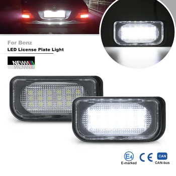 LED plaka ışıkları Mercedes-Benz C Sınıfı için W203 CLK A209 C209 W209 2002-2009 Canbus Arka Etiket Lambaları Araba Park Aydınlatma