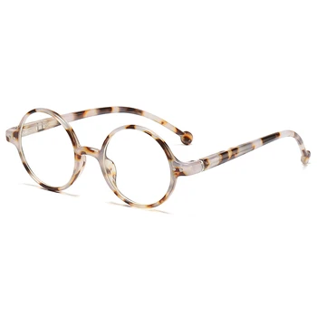 Leopar Vintage Yuvarlak okuma gözlüğü İle Diyoptriden Artı Anti Mavi ışınları Presbiyopik Gözlük Büyüteç 0 +1.0 +1.5 +2.0 +3,5'e kadar