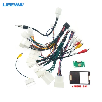 Lexus GX470 için Canbus kutusu ile LEEWA araç ses kablo demeti (02-09) satış sonrası 16pin Stereo kurulum tel adaptörü #7449