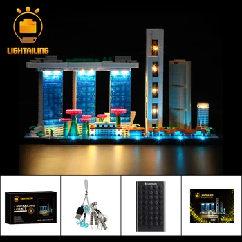 LIGHTAILING led ışık Kiti 21057 Mimari Singapur Yapı Taşları Seti (Dahil DEĞİL Model) Oyuncaklar Çocuklar için