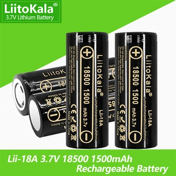 LiitoKala Lii - 18A 18500 1800mAh 3.7 V 18500 Pil şarj edilebilir pil Recarregavel Lityum Li-ion Piller İçin LED el feneri
