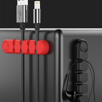 Lolede USB kablo düzenleyici Kablo Sarıcı Masaüstü Düzenli Yönetimi Klipleri Kablo Tutucu Kulaklık Tel Organizatör Masası Aksesuarları