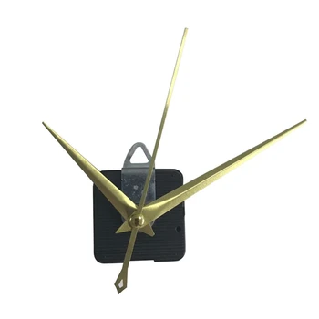 Lüks Sessiz Kuvars Saat Mekanizması Kiti DIY Saat Parçaları değiştirme duvar saati Altın Eller Kuvars Saat Hareketi kanca ile