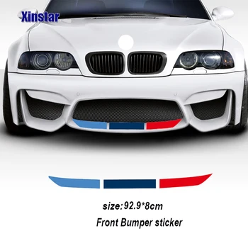 M Güç Performansı Araba ön tampon çıkartması BMW E36 E39 E46 E60 E61 E64 E70 E71 E85 E87 E90 E83 F10 F20 F21 F30 E80 M3 M5