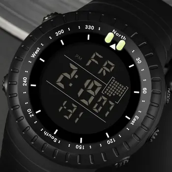 Marka dijital saat Erkekler Spor Saatler Elektronik LED Erkek kol saati Erkekler İçin Saat Su Geçirmez Kol Saati SANDA Saat 6071