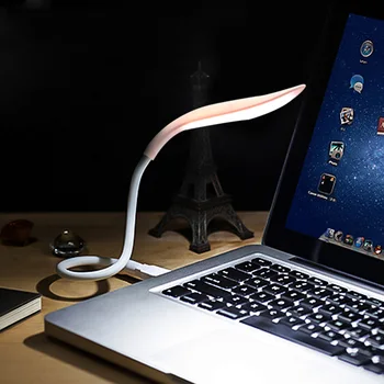 Mini LED Kitap Lamba Taşınabilir USB Okuma Gece Lambası Beyaz / Sıcak Renk Masa masa lambası laptop taşınabilir güç kaynağı Dizüstü pc bilgisayar