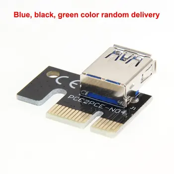 Mini USB3. 0 Grafik Kartı Yükseltici Kart PCI-E 1X İla 16X Madencilik Uzatma Adaptörü Madencilik Genişletici Madencilik Aksesuarları Rastgele Renk
