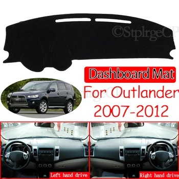 Mitsubishi Outlander 2007 için 2008 2009 2010 2011 2012 2nd Gen Kaymaz Mat Dashboard Kapak Halı Güneşlik Dashmat Aksesuarları