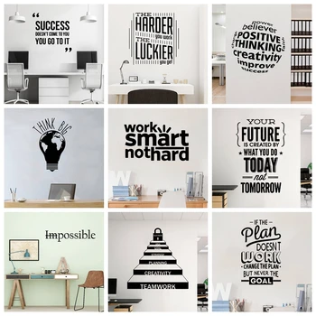 Motivasyon Büyük Ofis Tırnak İfade Oturma Odası Yatak Odası İçin Sınıf Ofis Duvar Kağıdı Dekorasyon Vinil Duvar Sticker Çıkartmaları
