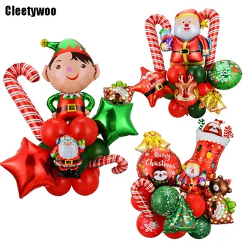 Noel Balon çocuk Oyuncak Balon Noel Baba Geyik Noel Çorap Folyo Balon Dekorasyon Ev Navidad Noel Hediyeleri