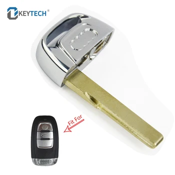 OkeyTech 3 Düğmeler Uzaktan Araba itmeli anahtar Audi A3 A4 A5 A6 A7 A8 Q5 Allroad Küçük Insert itmeli anahtar Acil Anahtar Boş Bıçak