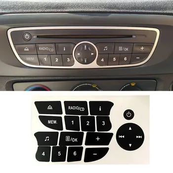 Oto Araba Düğmesi Tamir Çıkartmalar CD Radyo Ses Düğmesi Değiştirme Çıkartmaları Çıkartmaları Renault Twingo Clio Megane 2009-2011