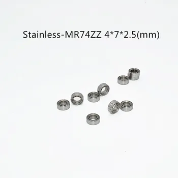Paslanmaz çelik rulman 10 ADET SMR74ZZ 4*7*2.5 (mm) ücretsiz kargo antirust metal mühürlü Yüksek hızlı Mekanik ekipman parçaları