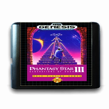 Phantasy Star 3 16 bit Sega MD Oyun Kartı Mega Sürücü Genesis video oyunu Konsolu PAL ABD JAPON