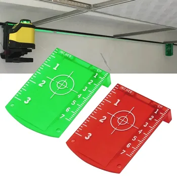 Plastik Lazer Hedef Kart Plaka 10x7cm İnç Cm Yeşil Kırmızı Lazer Seviyesi Çizgi Lazerler Yansıtıcı Manyetik Plaka Lazer Hedef