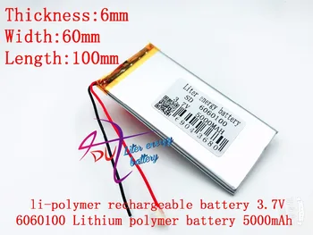 Polimer lityum iyon batarya 3.7 V, 6060100 5000 mAh toptan özelleştirilebilir CE FCC ROHS MSDS kalite belgelendirme