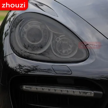 Porsche Cayenne 2019 2020 için 2011-On 958 Araba Far Tonu Siyah koruyucu film Arka Lambası Şeffaf TPU Sticker Aksesuarları